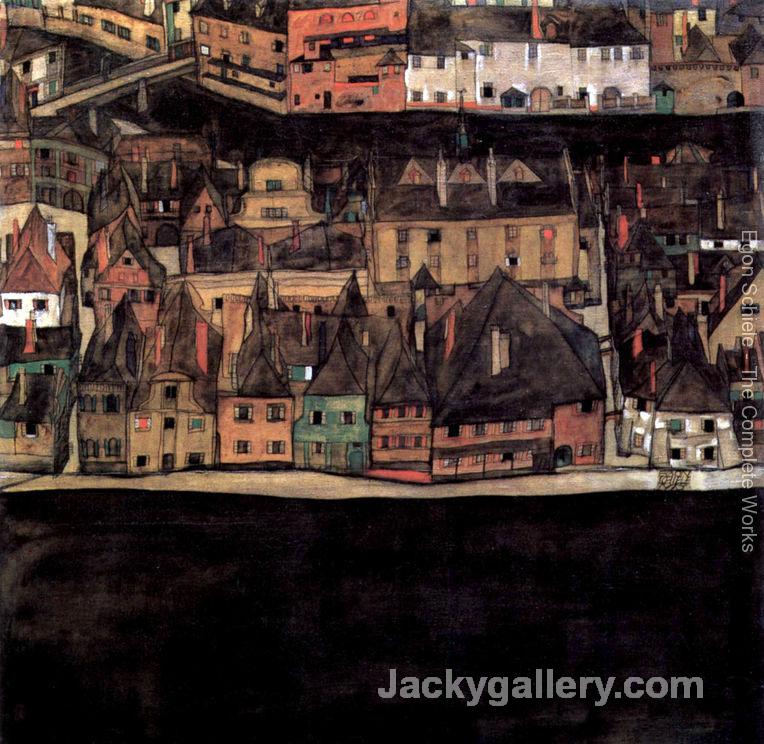 The Town by Egon Schiele paintings reproduction